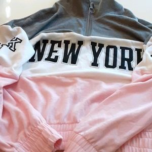 Pink half zip sweater